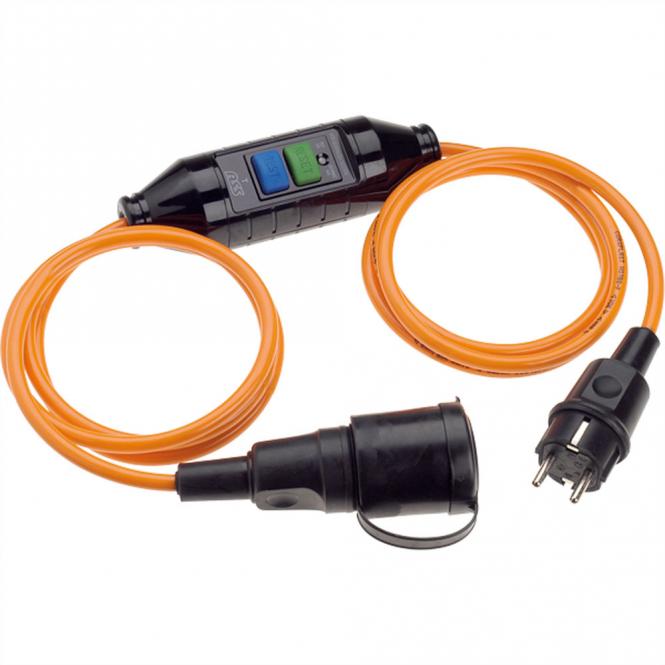 Schutzkontaktverlängerung, H07BQ-F3G1,5,or.L:3,0, PRCD,St +Kuppl. 