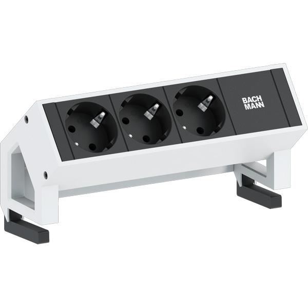 DESK 2, Tisch-Steckdosenleiste, 3x Schuko, 0,2m 