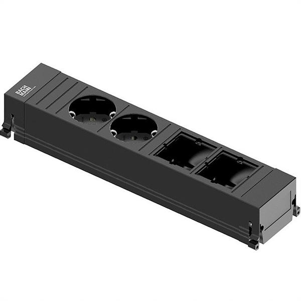 POWER FRAME, Steckdoseneinheit, 2x Schuko, 2x ABD 