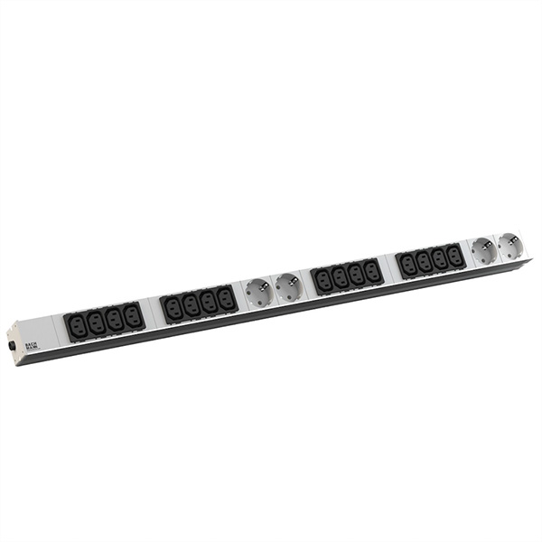 IT PDU ALU, 1HE, 16x C13, 4x Schuko, CEE 16A, blau 