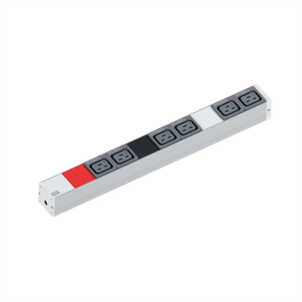 IT PDU ALU, 1HE, 6x C19 Stecker, 3x CEE 16A, rot 