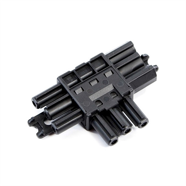 Verteilerblock WIELAND GST18, 1x In/2x Out, flach, schwarz 