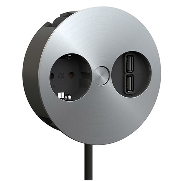 TWIST 1x Schutzkontakt, Aderendhülsen, USB-Charger, Schutzkontaktmontag 