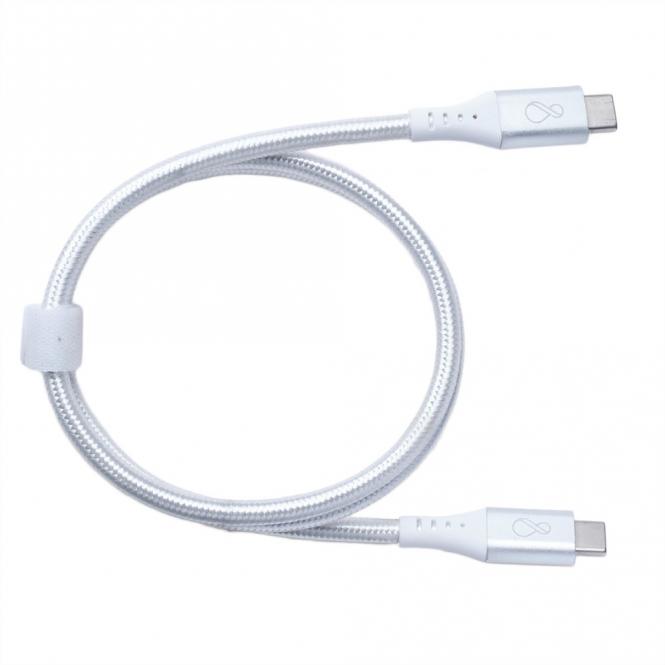 Ochno USB-C Kabel gerade 0,7m silber 