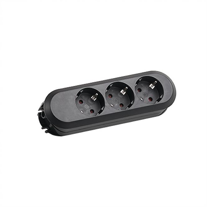 SMART 3xCEE7/3 schwarz, 3x Schutzkontakt 