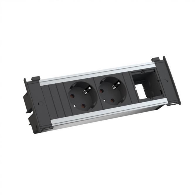 KAPSA Small 2x Schutzkontakt 1x ABD, Montagestecker 