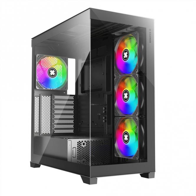 Xilent Gleam X818.ARGB Gaming ATX PC Case black, RGB ATX Midi Tower 