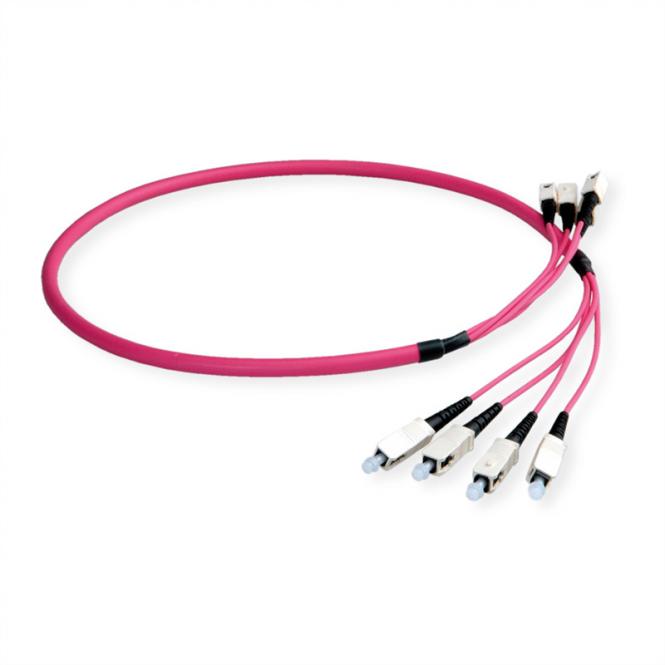 12x OM4 LC/SC Breakoutkabel Konfektioniert 