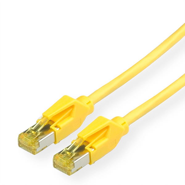 Cordon Cat.6A (Classe EA) S/F, MegaLine F6-90, HiRose TM31, LS0H, jaune, 2 