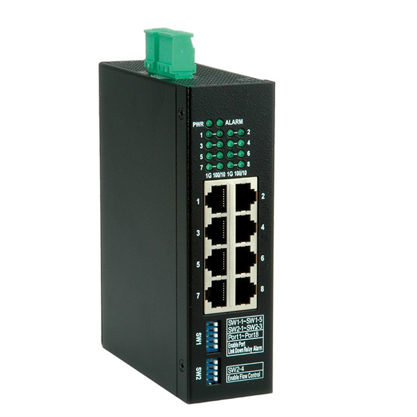 Industrie Gigabit Switch, 8x RJ-45 