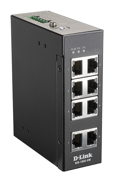 8-Port Industrial Switch, Unmanaged, Layer 2 