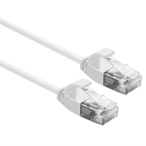 UTP DataCenter Patchkabel Kat.6A (Class EA), LSOH, slim, weiß, 0,3m 