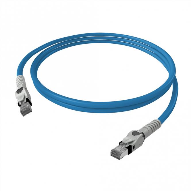 EasyLan VarioBoot Patchkabel Kat.6A, S/FTP, blau, 1m 