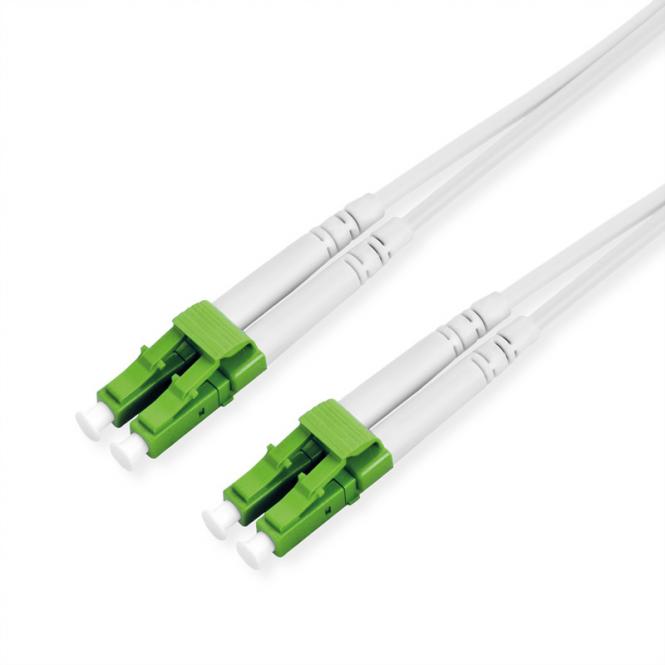 LWL-Kabel Duplex, 9/125µm OS2, LC/LC, stahlarmiert, LSOH, weiß, 20m 