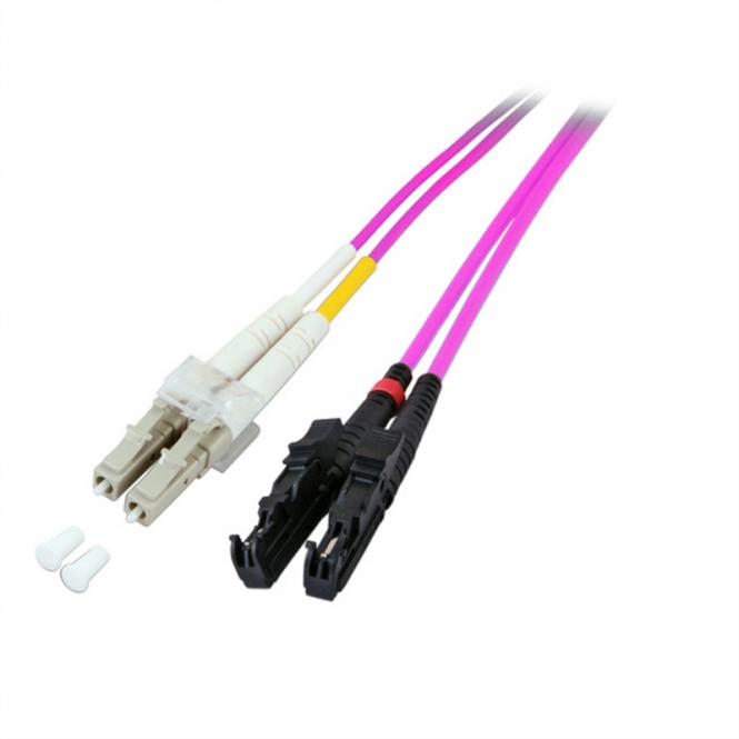 LWL-Kabel dupl. 50/125µm OM4, E2000/LC, violett, 10m 