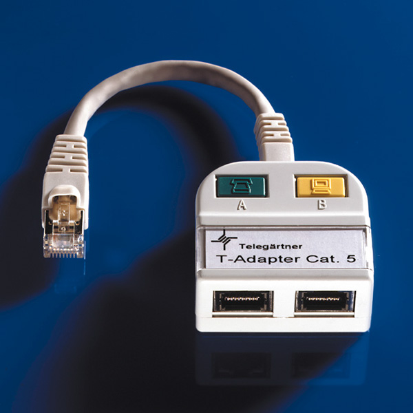 T-Adapter, Ausgang auf 10Base-T/ISDN 