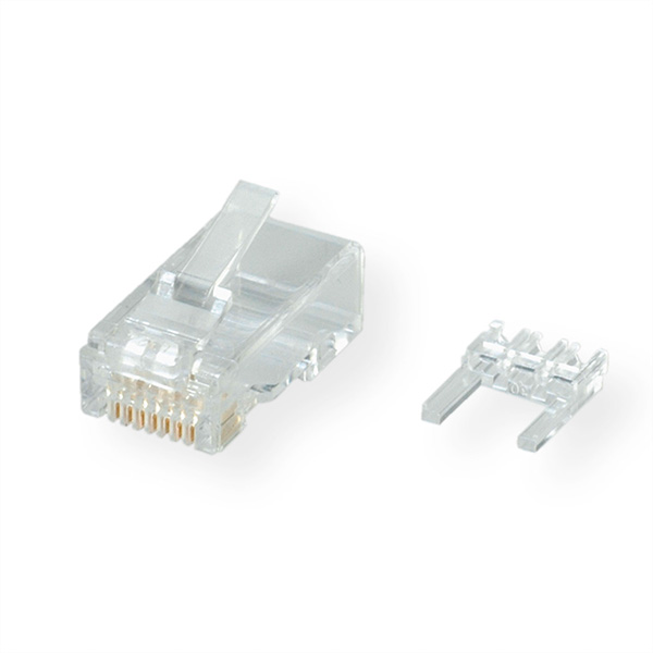 Connecteur modulaire non blindé Cat.6 (Classe E) pour câble solide, 10 un 