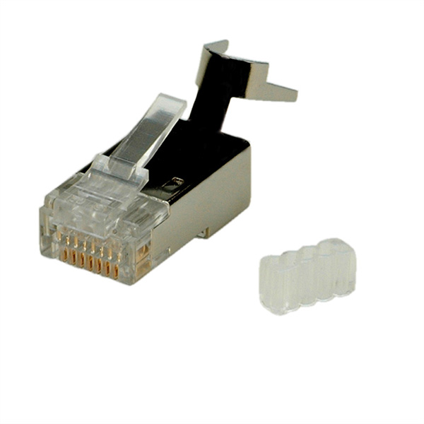 Connecteur modulaire blindé Cat.6 (Classe E) pour fil solide, 10 unités 