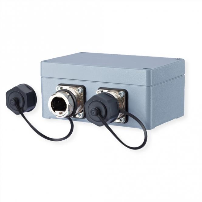 E-DAT Industry IP67 V1 2 ports boîtier métallique en saillie 