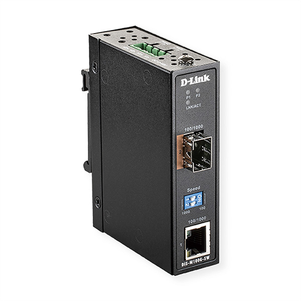 DIS-M100G-SW, SFP Konverter Gigabit Ethernet Industrial 