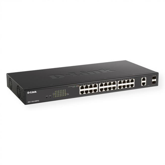 DGS-1100-26MPV2 26-Port PoE+ Gigabit Smart Switch 