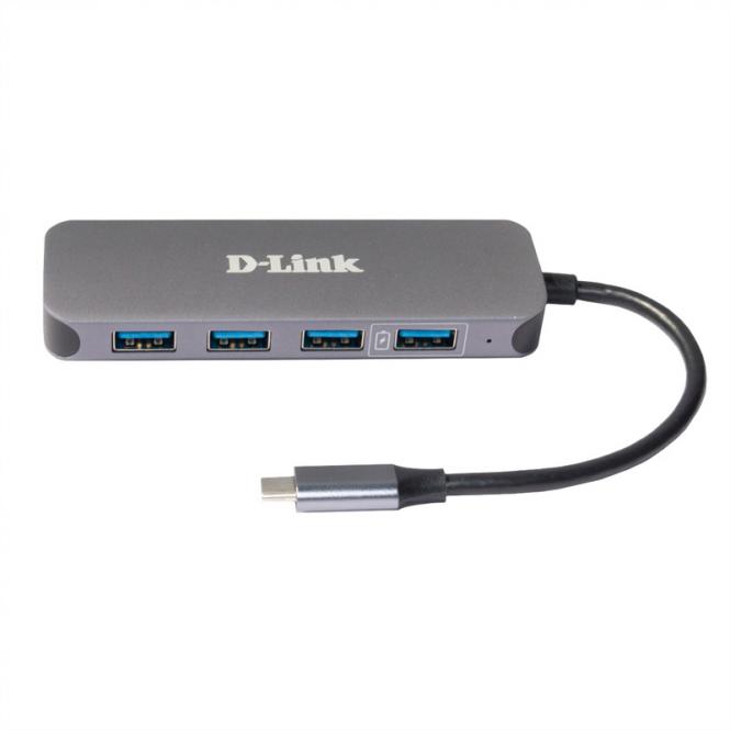 DUB-2340 USB-C auf 4-Port USB Hub mit Power Delivery 