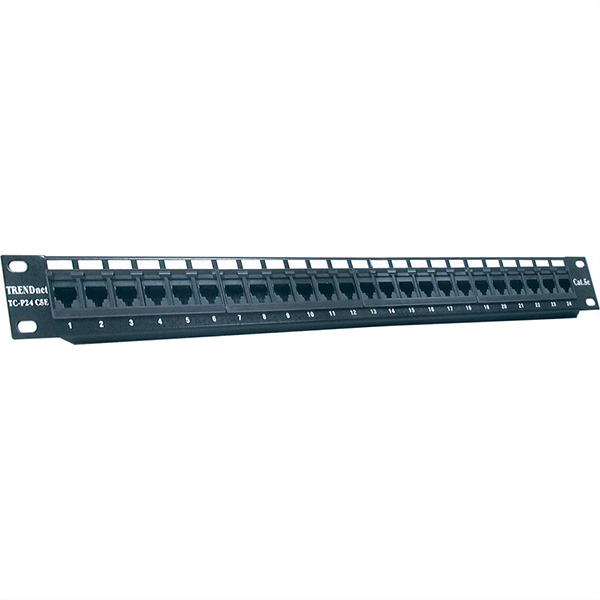 TC-P24C5E, 24-Port Patchpanel, Kat. 5e, ungeschirmt 