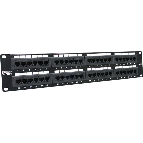 TC-P48C6, 48-Port Patchpanel, 19-Zoll, Kat. 6, ungeschirmt 