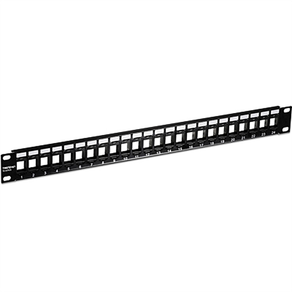 TC-KP24 Patch Panel 24-Port Blank Keystone Shielded 1U 
