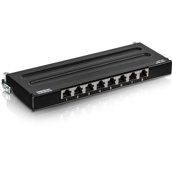 TC-P08C6AS Patch Panel 8-Port Cat6A geschirmt für Wandmontage 