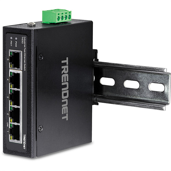 TI-E50 Industrial Fast Ethernet DIN-Rail Switch 5-Port 
