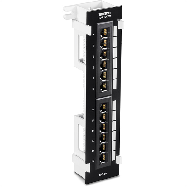 12-Port Patch Panel, Wandmontage, Kat. 5e, ungeschirmt 