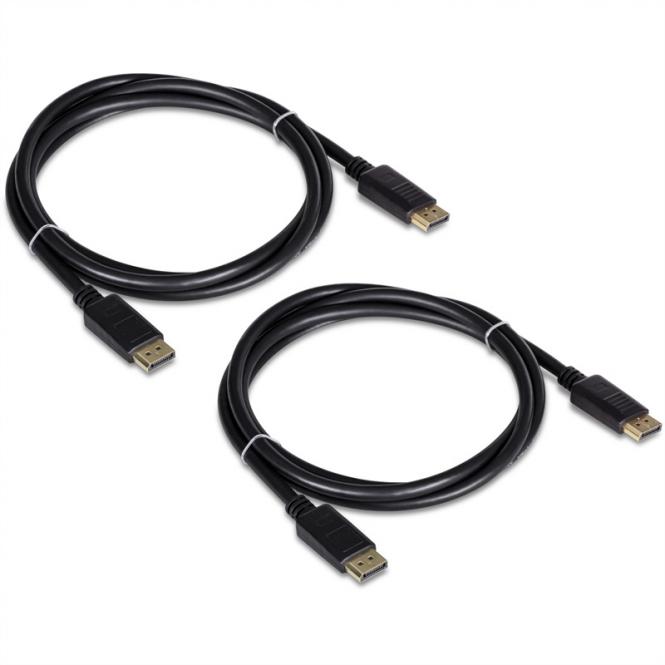 TK-DP06/2 DisplayPort 1.2 Kabel, 2er Pack, schwarz, 1,8m 