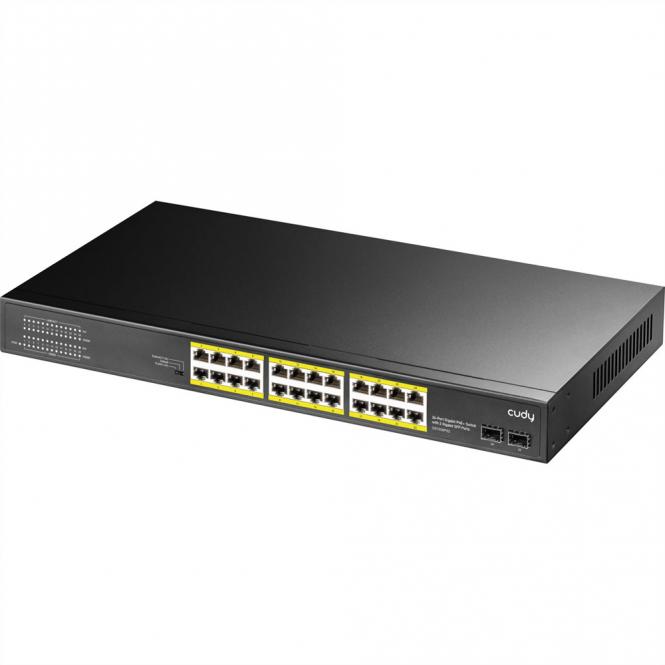 GS1028PS2 24-Port Gigabit PoE+ Switch 2 SFP Ports 300W 