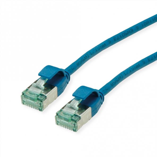 RM Cordon DataCenter U/FTP Cat.6A (Classe EA), slim, bleu, 0,5m 