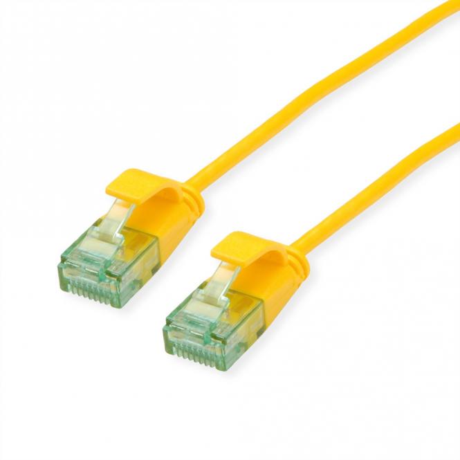 RM Cordon Data Center UTP Cat.6A (Classe EA), slim, jaune, 1,5m 