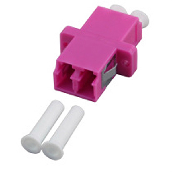 Coupleur FO MM OM4, LC/LC duplex, violet 