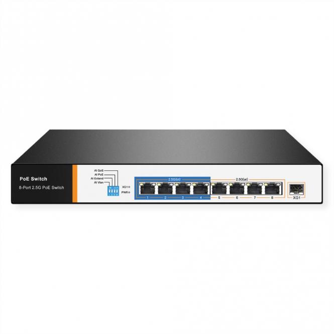 PoE++ 2,5 Gigabit Ethernet Switch, 8 Ports + Uplink (SFP+) 