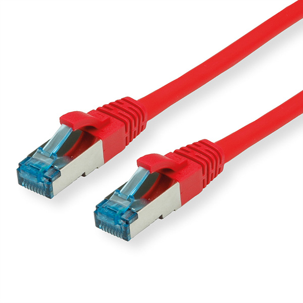 S/FTP Patchkabel (PiMF), Kat. 6A 0,5m | rot