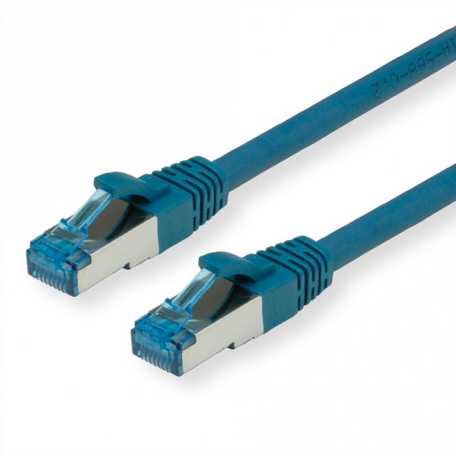Patchkabel Kat.6A (Class EA) S/FTP (PiMF), LSOH, blau, 0,15m 