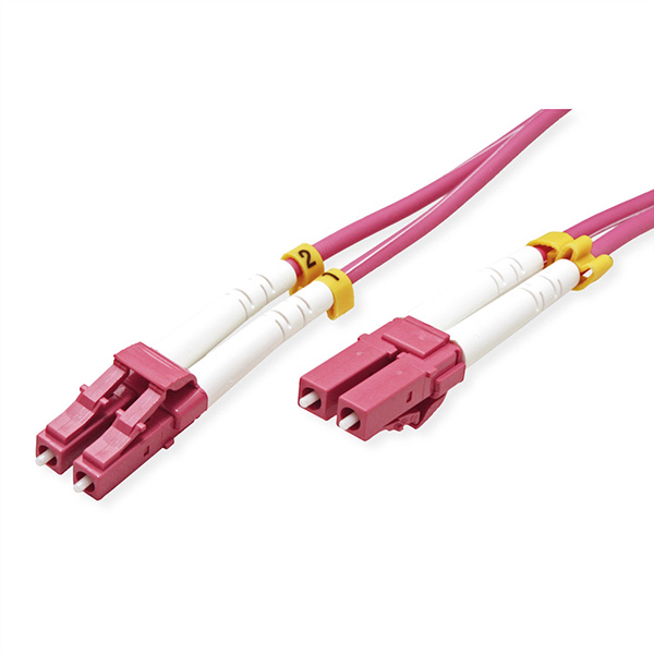 LWL-Kabel 50/125µm, OM4, LC/LC, violett 2,0m