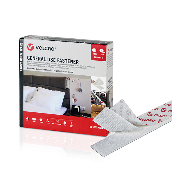 General Use Fastener, Haken- und Flauschband, 5m, 20mm 