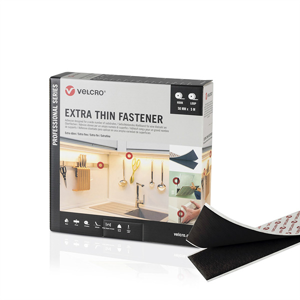 Extra Thin Fastener, Haken- und Flauschband, 5m, 50mm 
