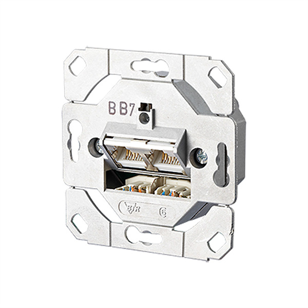 E-DAT C6 Anschlussdose, UP0, zweifach 