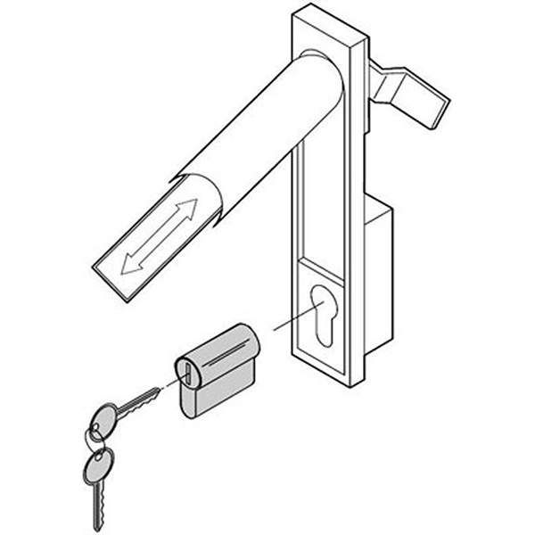 Aufnahme für Schließzylinder 