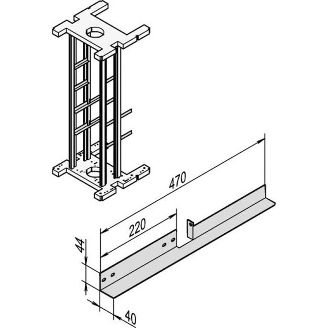 Gleitschiene comrack - GLEITSCHIENEN-SET 470LG 