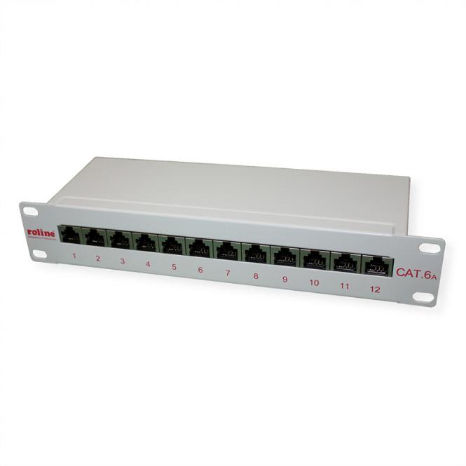 10-Zoll-Patchpanel 12 Ports, Kat.6A (Class EA), geschirmt 