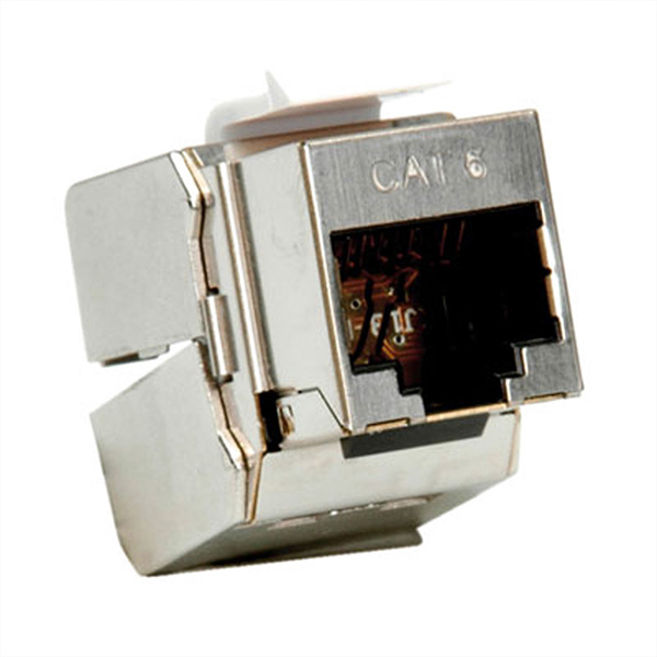 Kat.6/Class E Keystone, RJ-45, geschirmt, silberfarben 