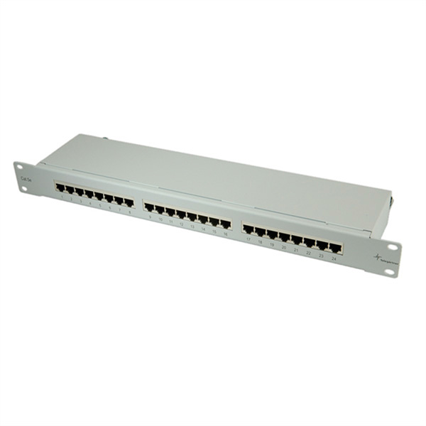 19-Zoll-Modular-Patchpanel Kat. 5e, 1 HE, 24 Ports 