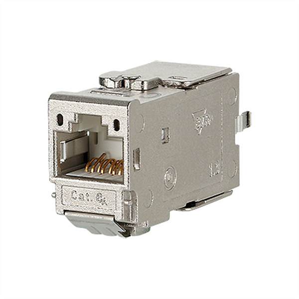 C6A Modul, Kat. 6A, 180°, Kabelmontage ohne Werkzeug 